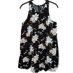 Forever 21 Black/Blue Floral Dress - Size M - NWT